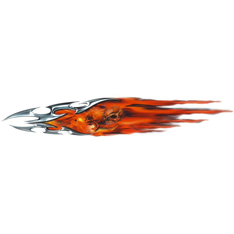 Image of Mijnautoonderdelen AutoDesign Flaming Tribals + Skull AV 110058 av110058_668